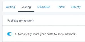 jetpack sharing option