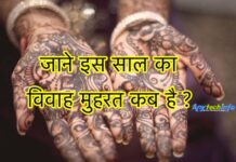 Shubh Muhurat/Shubh Vivah or Marriage Dates in 2022, Vivah Muhurat 2022, जाने इस साल सुभ विवाह, सुभ मुहरत या विवाह मुहरत कब है ? Shubh Vivah