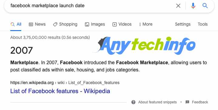 Facebook Marketplace launch Date